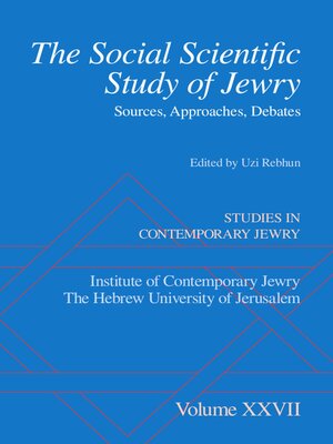 cover image of The Social Scientific Study of Jewry